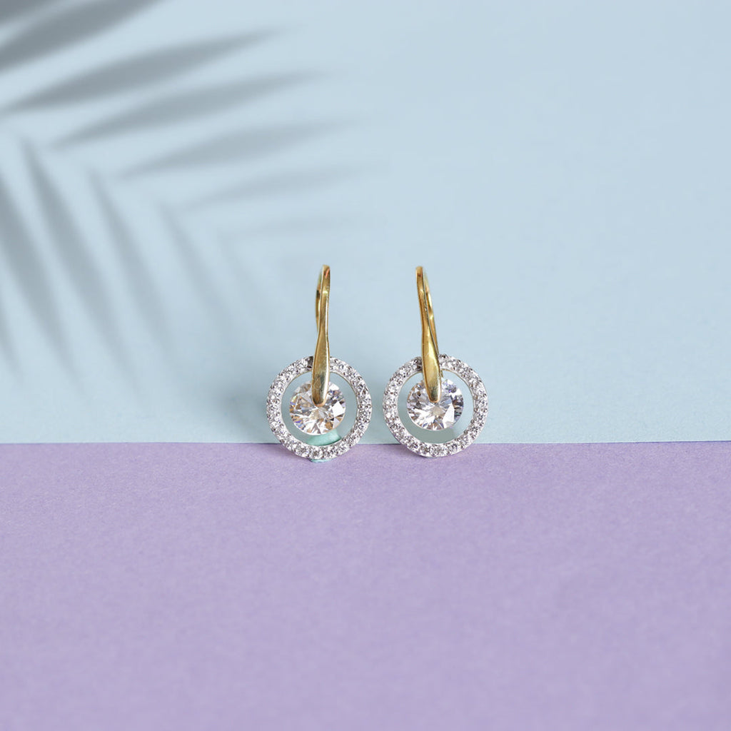 Solitaire Hook Earrings