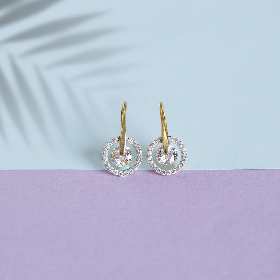 Solitaire Hook Earrings