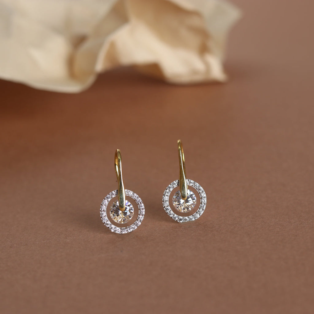 Solitaire Hook Earrings
