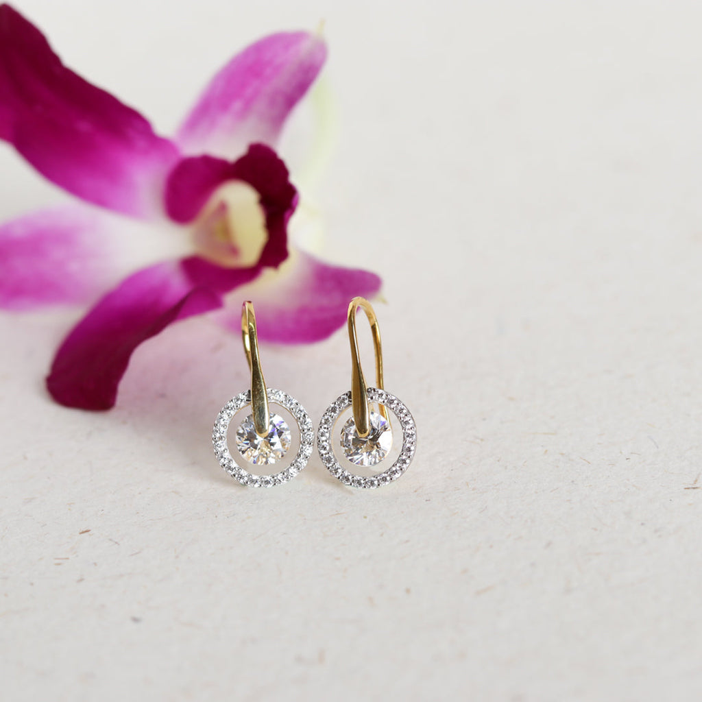Solitaire Hook Earrings